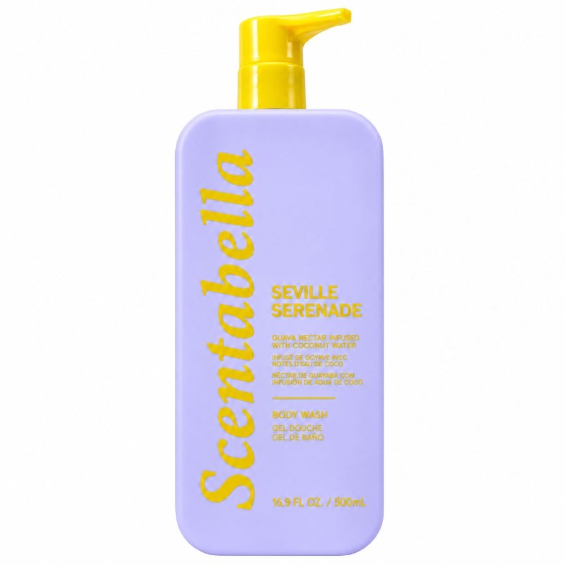 GEL DE DUCHA HIDRATANTE SUAVE AROMATICO DE GUAYABA Y AGUA DE COCO SCENABELLA 500ML