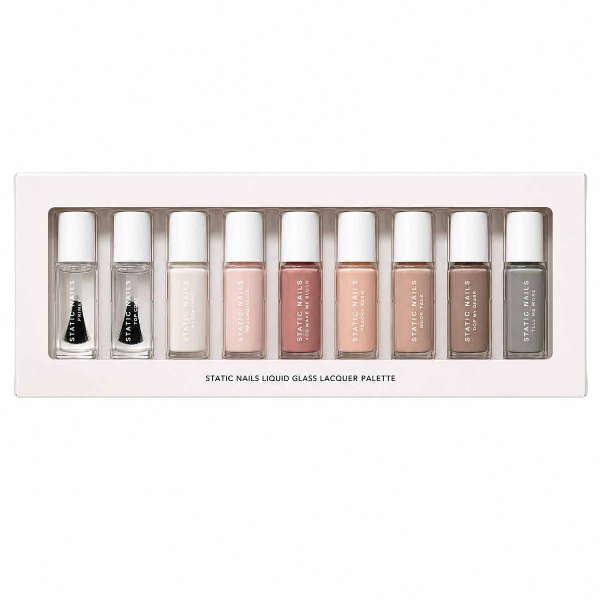 SET DE ESMALTES DE UÑAS LIQUIDO EDICION LIMITADA STATIC NAILS 9UNDX45ML