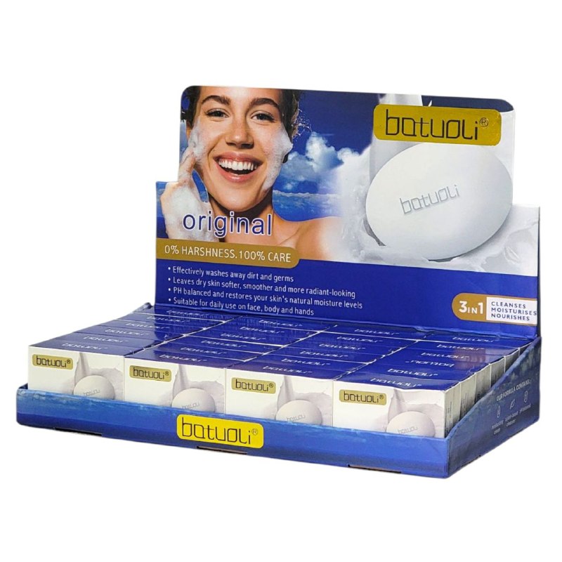 JABON CORPORAL EN BARRA AROMA ORIGINAL HIDRATACION PROFUNDA PARA UNA PIEL SUAVE, HIDRATADA Y BRILLANTE BATUOLI 100G (DUPE DE DOVE)