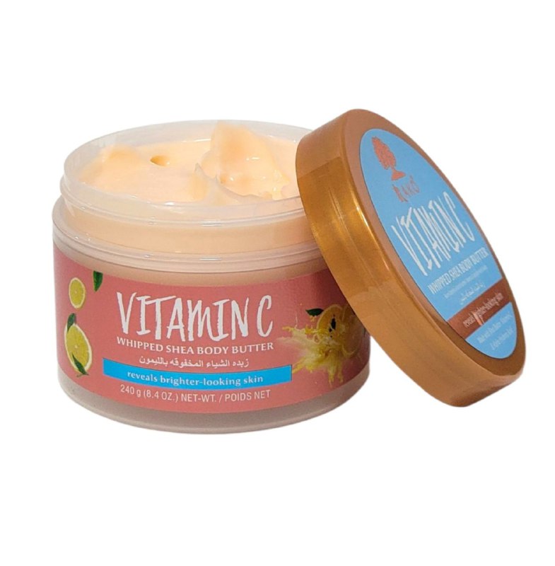 MANTECA CORPORAL DE TEXTURA BATIDA CON MANTECA DE KARITE Y VITAMINA C RAKO 240G