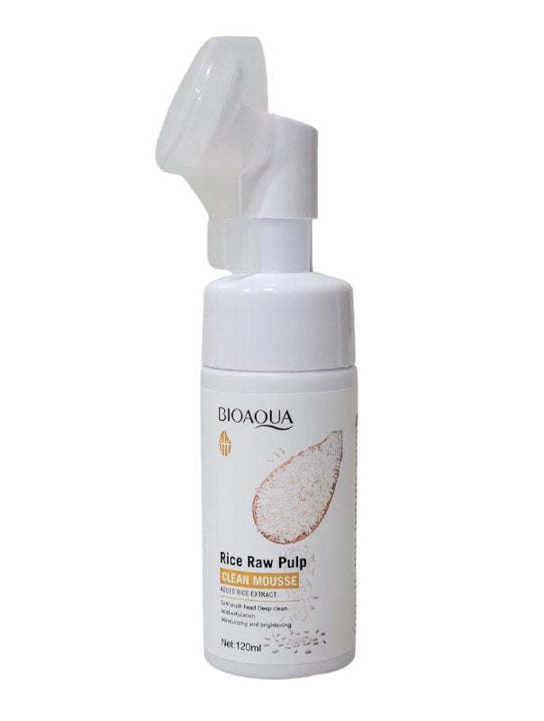 LIMPIADOR FACIAL HIDRATANTE EN ESPUMA DE PULPA CRUDA DE ARROZ BIOAQUA 120ML