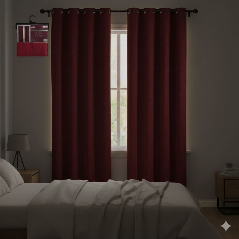 CORTINAS PARA HOGAR OSCURAS CON OJALES QUE BLOQUEAN LA LUZ 137X213CM BENELI HOME