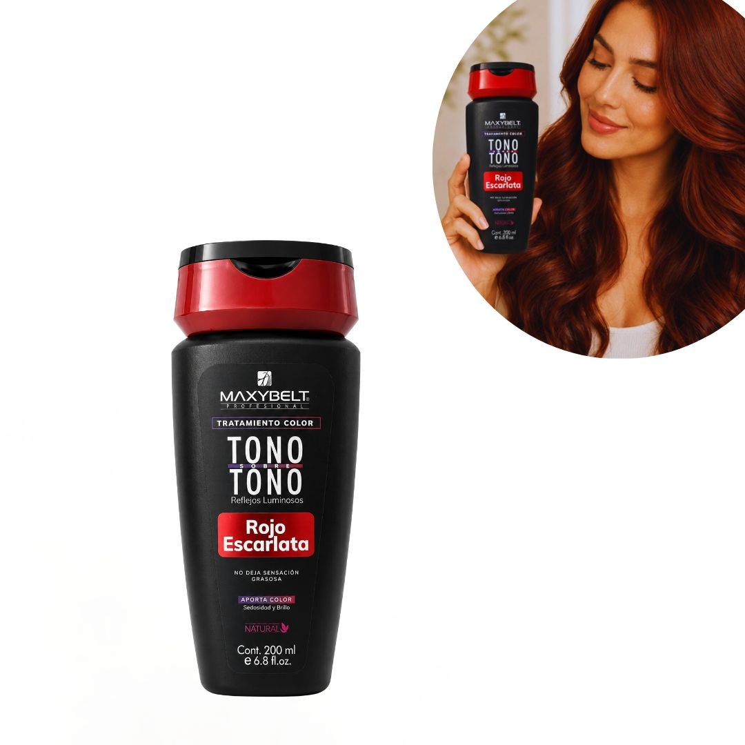 TRATAMIENTO DE COLOR TONO SOBRE TONO ROJO ESCARLATA MAXYBELT PROFESSIONAL 200ML 1 UND