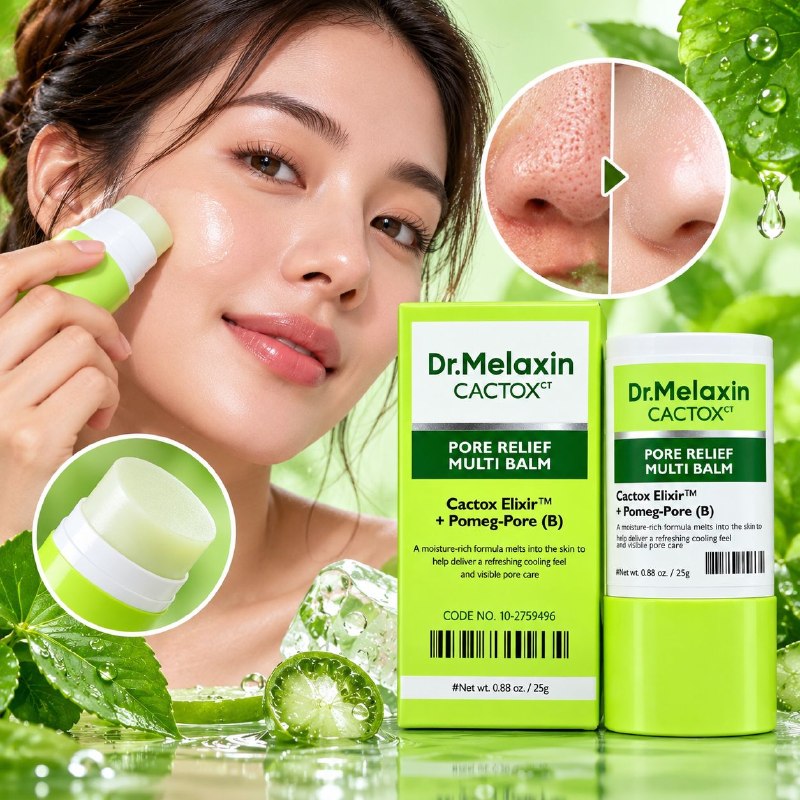 BALSAMO FACIAL MULTIUSOS PARA EL CUIDADO DE LOS POROS CON EXTRACTO DE CACTUS DR MELAXIN 25G
