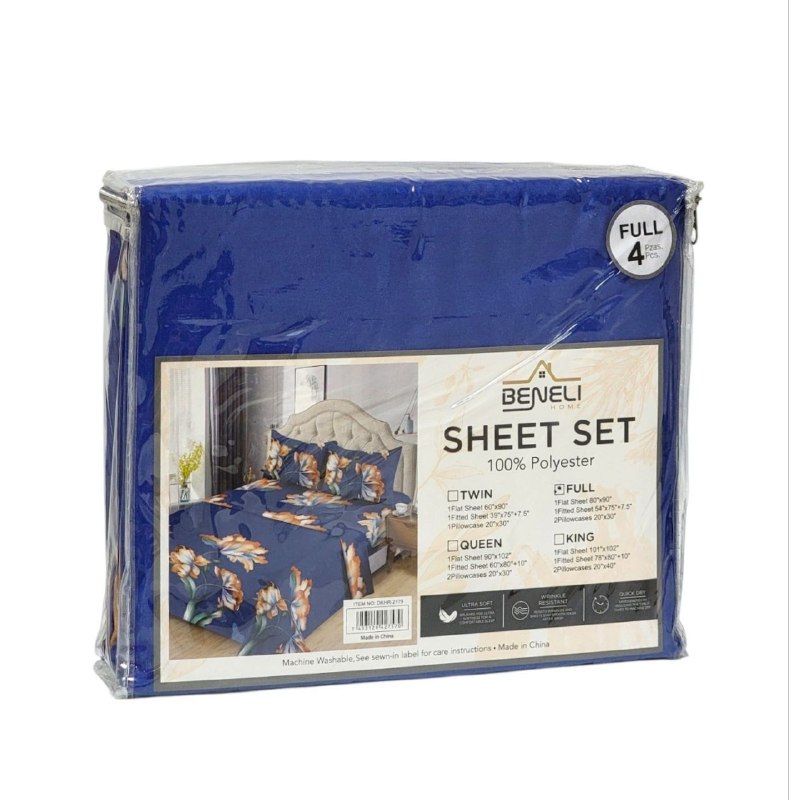 JUEGO DE CAMA ELEGANTE FULL 4PCS BENELI HOME