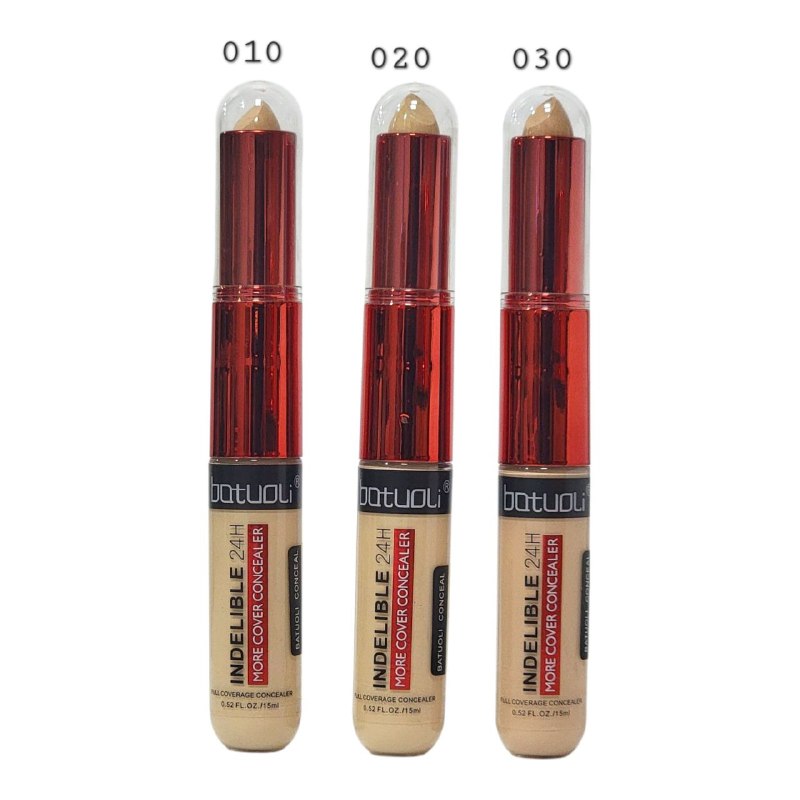 CORRECTOR CONCEALER BATUOLI 15G (DUPE LOREAL)  FLUIDO LIGERO DE COBERTURA PERFECTA, DIFUMINA IMPERFECCIONES DURADERO HASTA 24H, ACABADO MATTE NATURAL