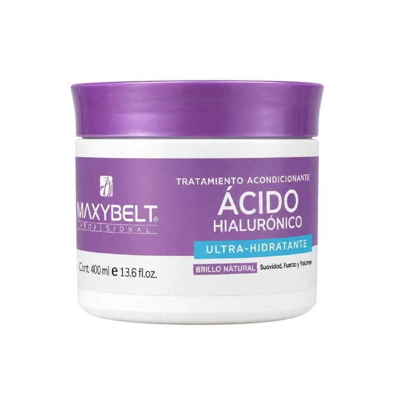 TRATAMIENTO ACONDICIONADOR DE HIDRATACION PROFUNDA CON ACIDO HIALURONICO MAXYBELT 400ML