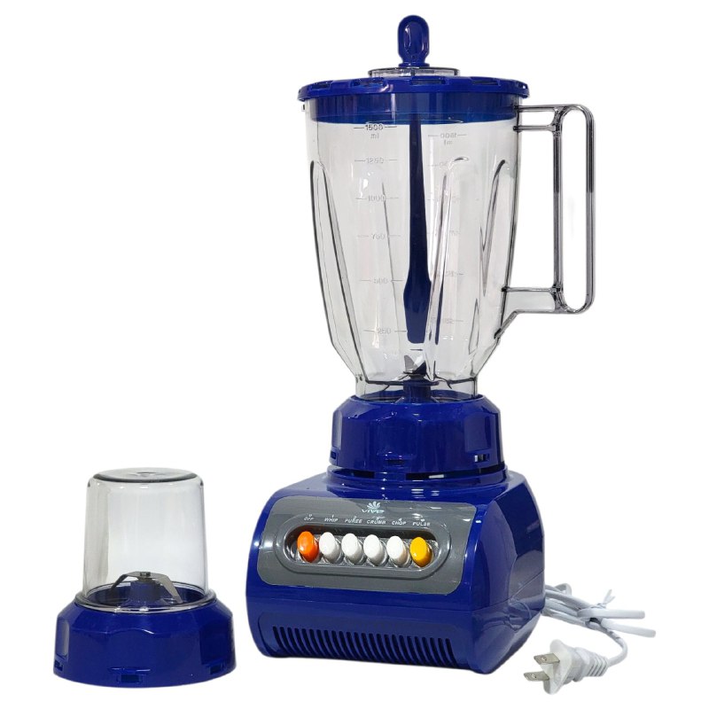 MAQUINA LICUADORA 2 EN 1 CON MOTOR POTENTE DE 350W, TRITURA MEZCLA Y PROCESA CON VELOCIDAD, DE ACERO INOXIDABLE Y CAPACIDAD DE 1.5L VIVE, 3 COLORES