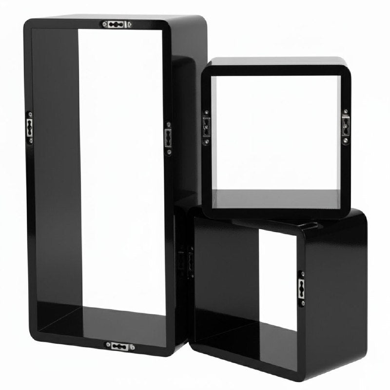 ESTANTERIAS MODULARES PARA PARED DE ALTO BRILLO ELEGANTE DE PLASTICO 21.3X40CM