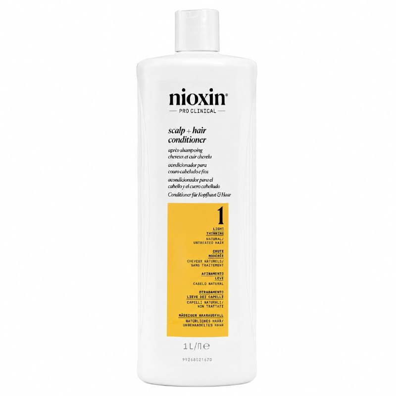 ACONDICIONADOR REVITALIZANTE, DENSIFICADOR E HIDRATANTE PARA CABELLO NATURAL SIN TRATAR NIOXIN 1000ML