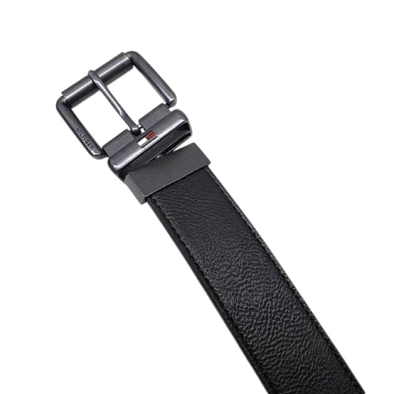 FAJA ORIGINAL TOMMY HILFIGER REVERSIBLE COLOR NEGRO Y CAFE PARA CABALLERO TALLA L 38-40