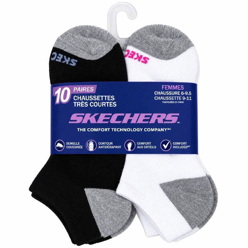 CALCETA TOBILLERA SKECHERS ORIGINAL PARA MUJER 10 PARES TALLA: 9-11