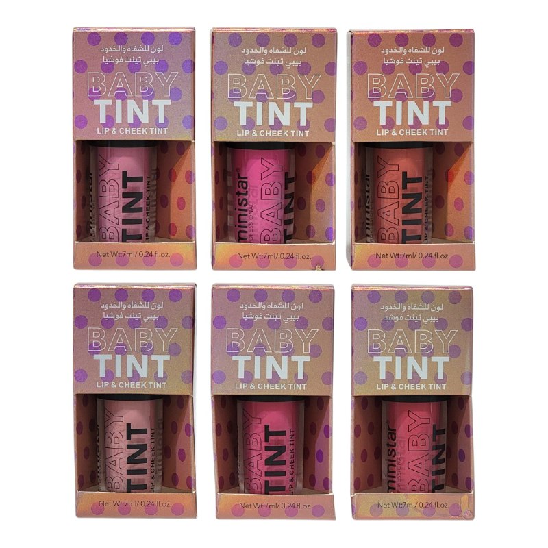 TINTA DE LABIOS Y MEJILLAS DE ALTA PIGMENTACION Y ACABADO RADIANTE MINISTAR 7ML (DUPE DE REVOLUTION)