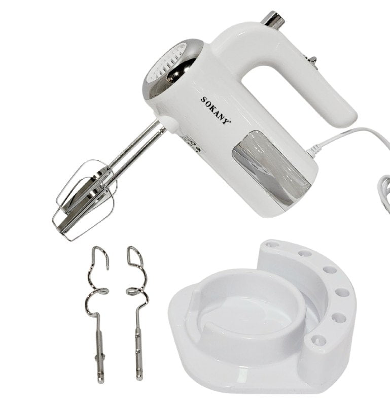 MAQUINA BATIDORA DE MANO, 500W DE POTENCIA, 5 VELOCIDADES AJUSTABLESM FACIL DE USAR SOKANY SK-02025
