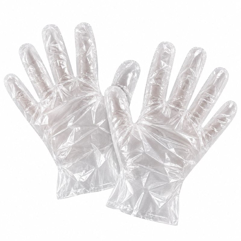 GUANTES DESECHABLES MULTIUSOS DE POLIETILENO TRANSPARENTE IDELA HOME 100UND