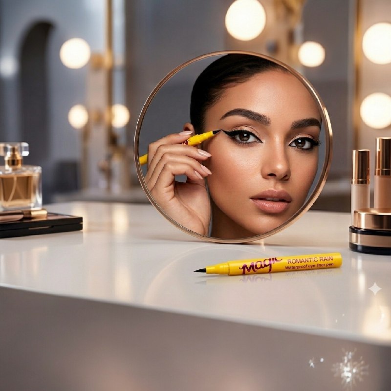 DELINEADOR DE OJOS LIQUIDO EN LAPIZ CON PUNTA DE FIELTRO DE ALTA PRECISION ROMANTIC RAIN (DUPE DE MAYBELLINE)