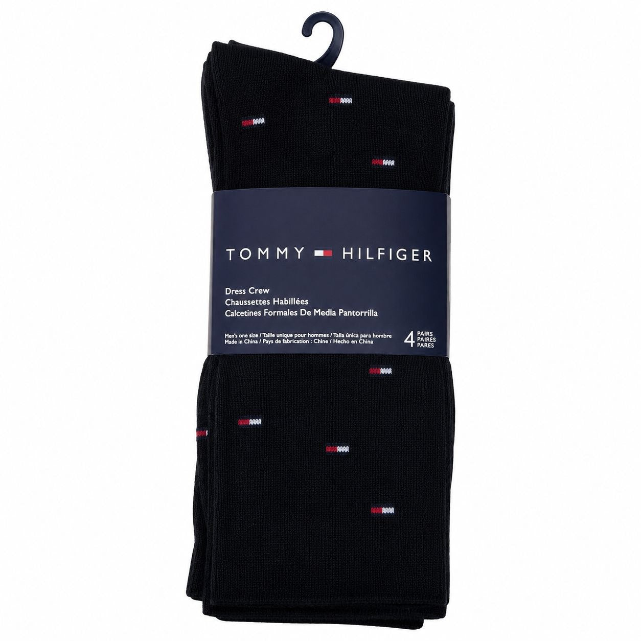 CALCETA ALTA TOMMY HILFIGER PARA HOMBRE 4 PARES TALLA ÚNICA