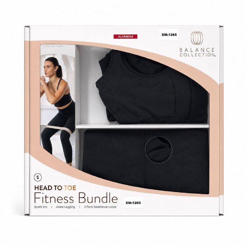 KIT DEPORTIVO FITNES PARA DAMA TALLA S BALANCE COLLECTION 5PCS