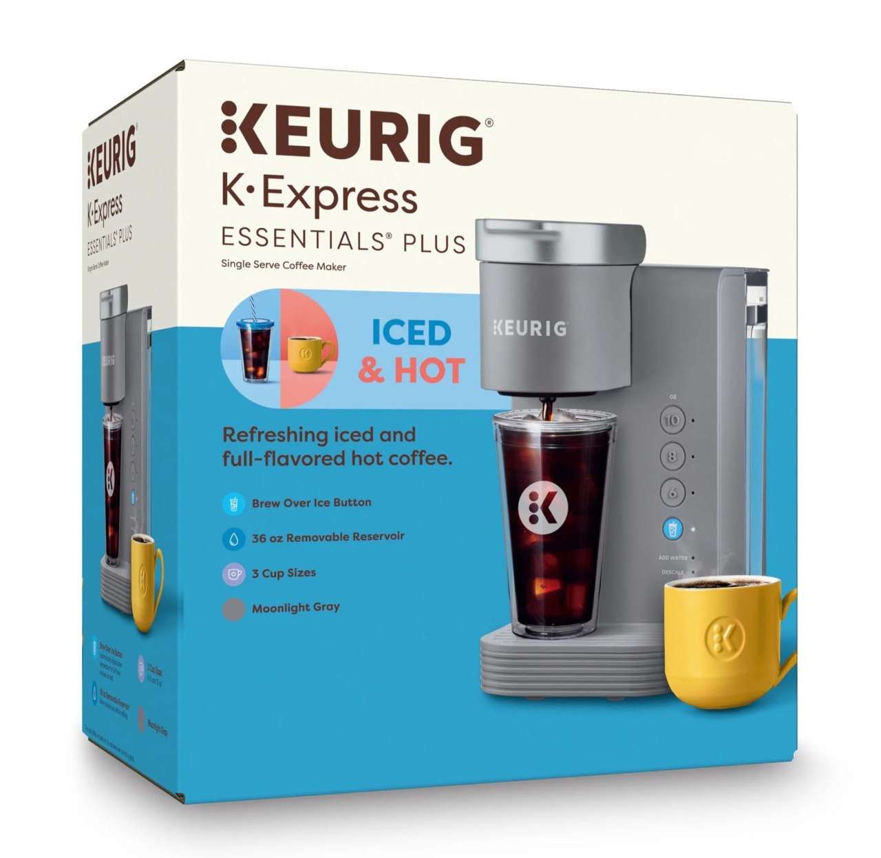 MAQUINA CAFETERA DE SERVICIO INDIVIDUAL EN COLOR GRIS KEURIG K EXPRESS 36OZ 13CM