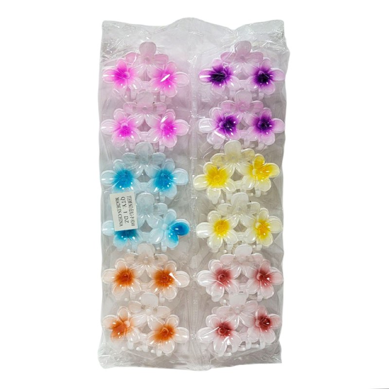 GANCHO PARA EL CABELLO DE 3 FLORES HAWAIANA, PINZAS DE SUJECION FUERTE, ACCESORIO PARA EL CABELLO PAQUETE DE 12UND 8X5CM
