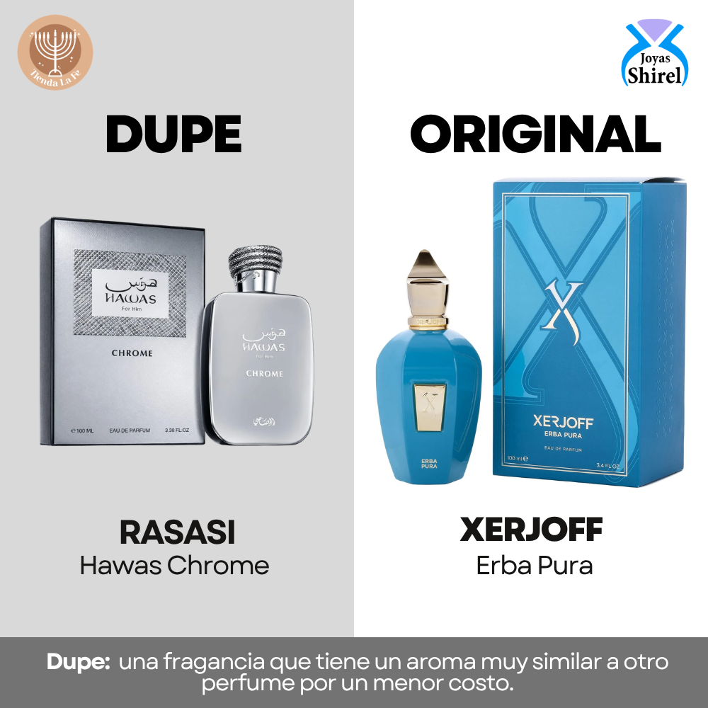 RASASI HAWAS CHROME FOR HIM EDP 100ML (H) (DUPE DE XERJOFF ERBA PURA EDP)