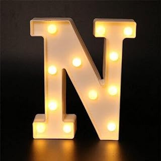 LETRAS CON LUZ LED FONDO AMARILLO ABECEDARIO A-Z