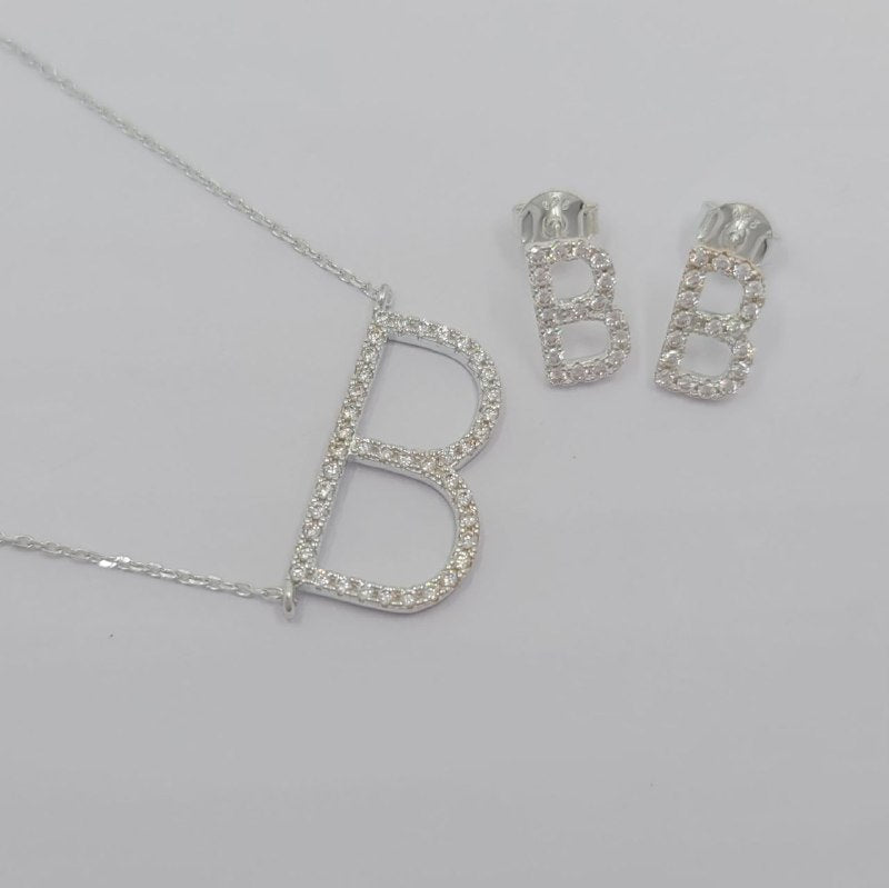 PSET2612 SET FORMA LETRA B PLATA 9.25