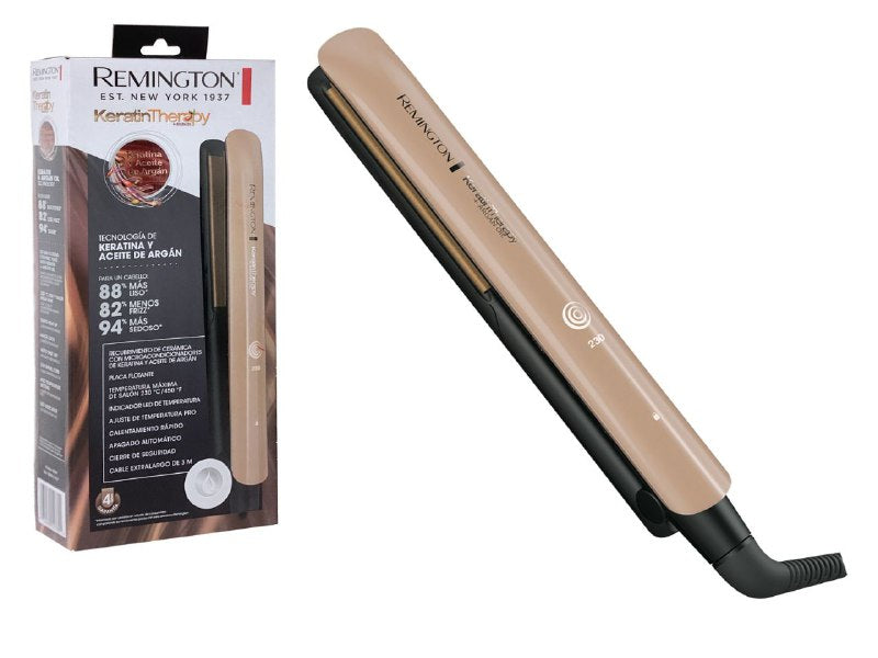 PLANCHA PARA EL CABELLO TECNOLOGIA DE QUERATINA Y ACEITE DE ARGAN REMINGTON