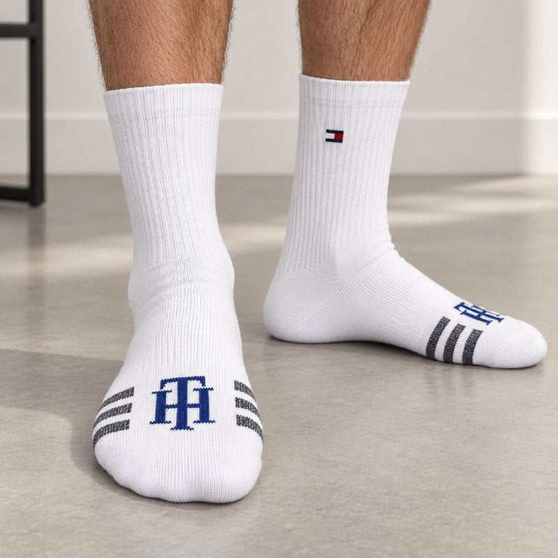 CALCETA MEDIA PANTORRILLA TOMMY HILFIGER PARA HOMBRE 5 PARES TALLA ÚNICA