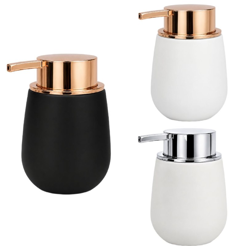 DISPENSADOR DE JABON MINIMALISTA ELEGANTE DE LUJO PARA BAÑO O COCINA Y CAPACIDAD 320ML 9.5X16X8CM