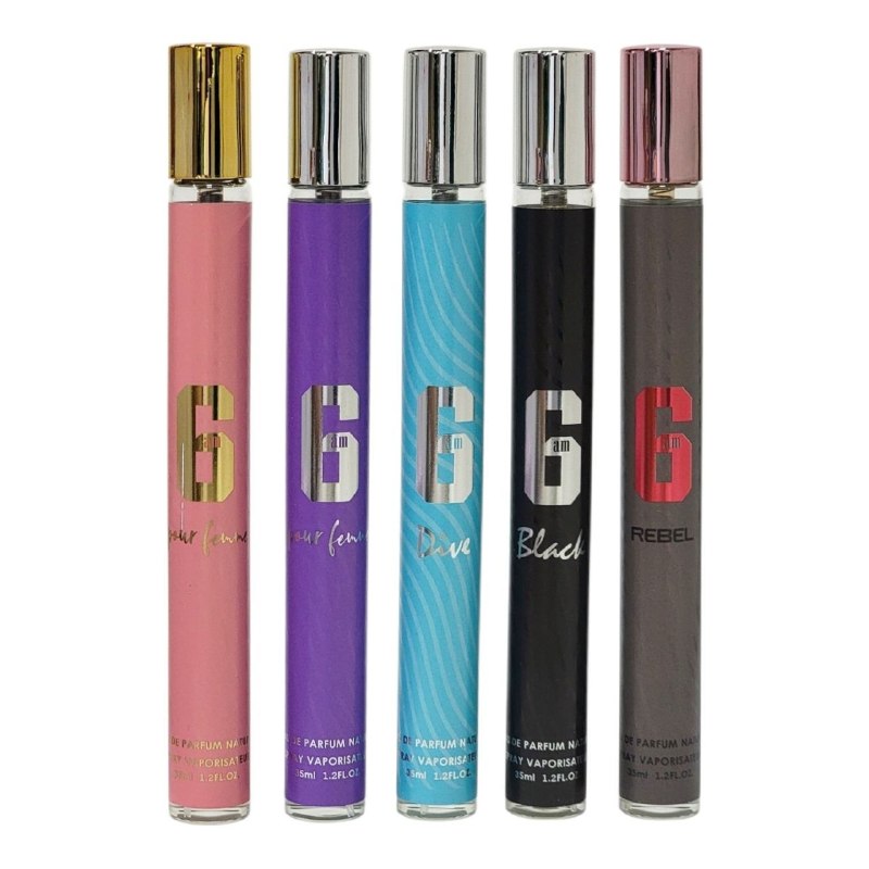 SET DE 5 PERFUMES ECONOMICOS EN TUBITO MYSTICAL 6AM EDP 5X35ML