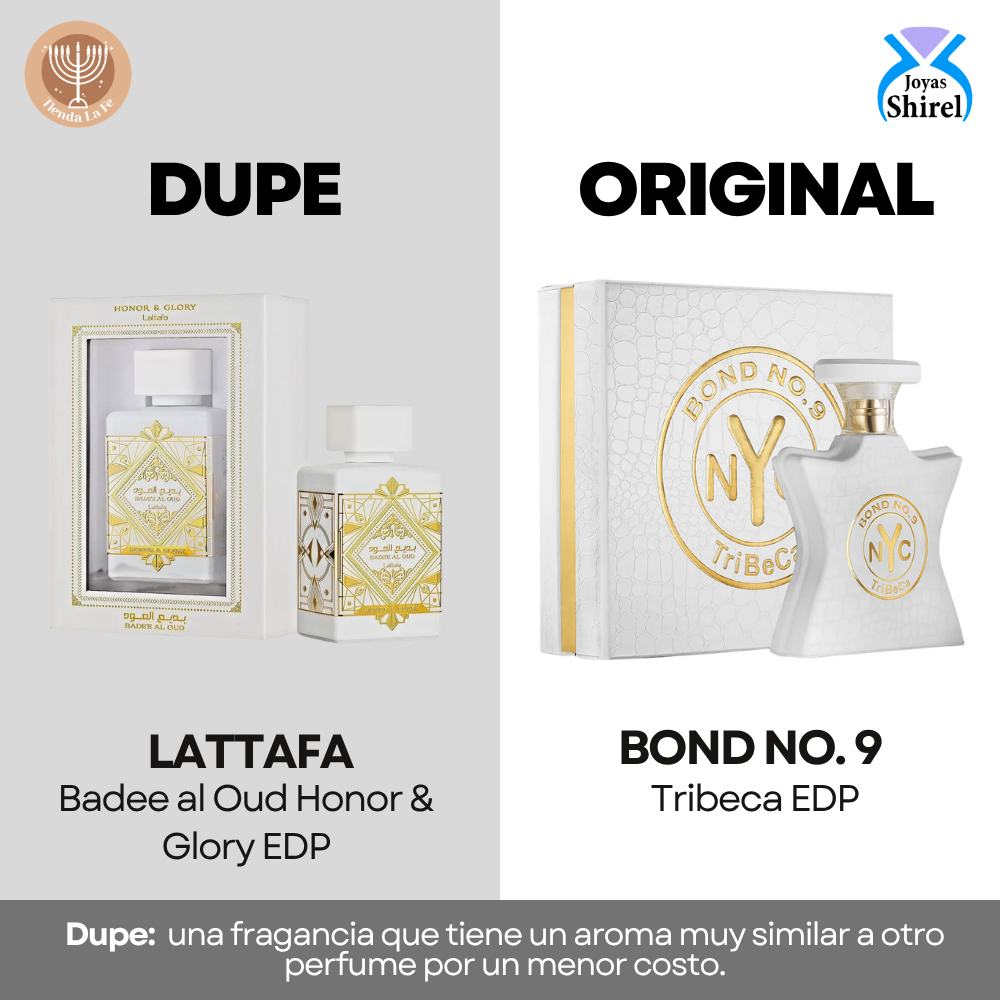 LATTAFA BADEE AL OUD HONOR & GLORY EDP 100ML (U) (DUPE BOND NO. 9 TRIBECA EDP)