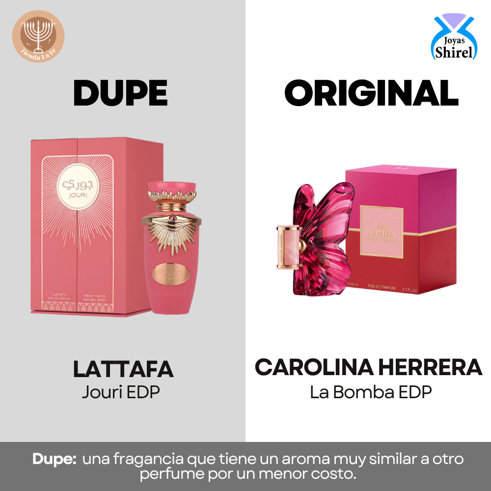 LATTAFA JOURI EDP 100ML (M) (DUPE CAROLINA HERRERA LA BOMBA EDP)