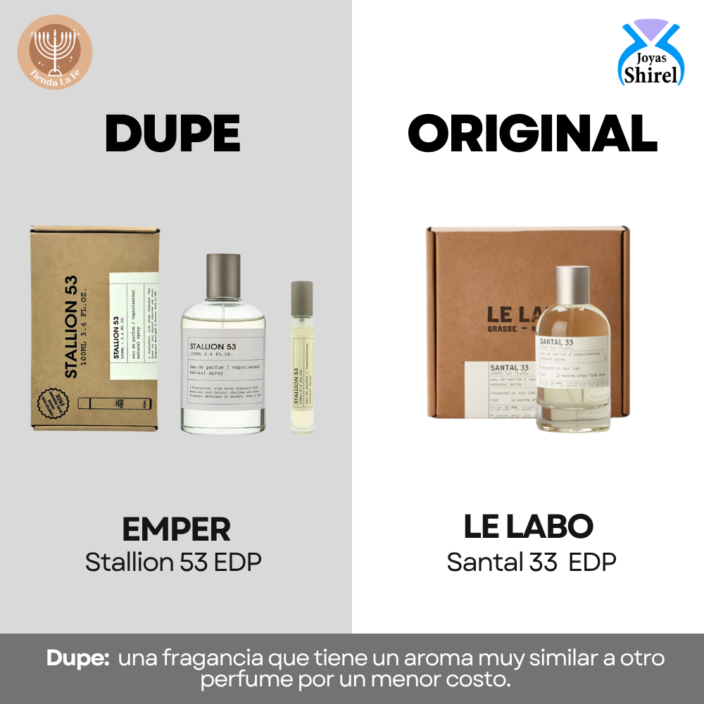 SET EMPER STALLIONS 53 EDP 100ML EDP 20ML (U) (DUPE LE LABO SANTAL 33 EDP)