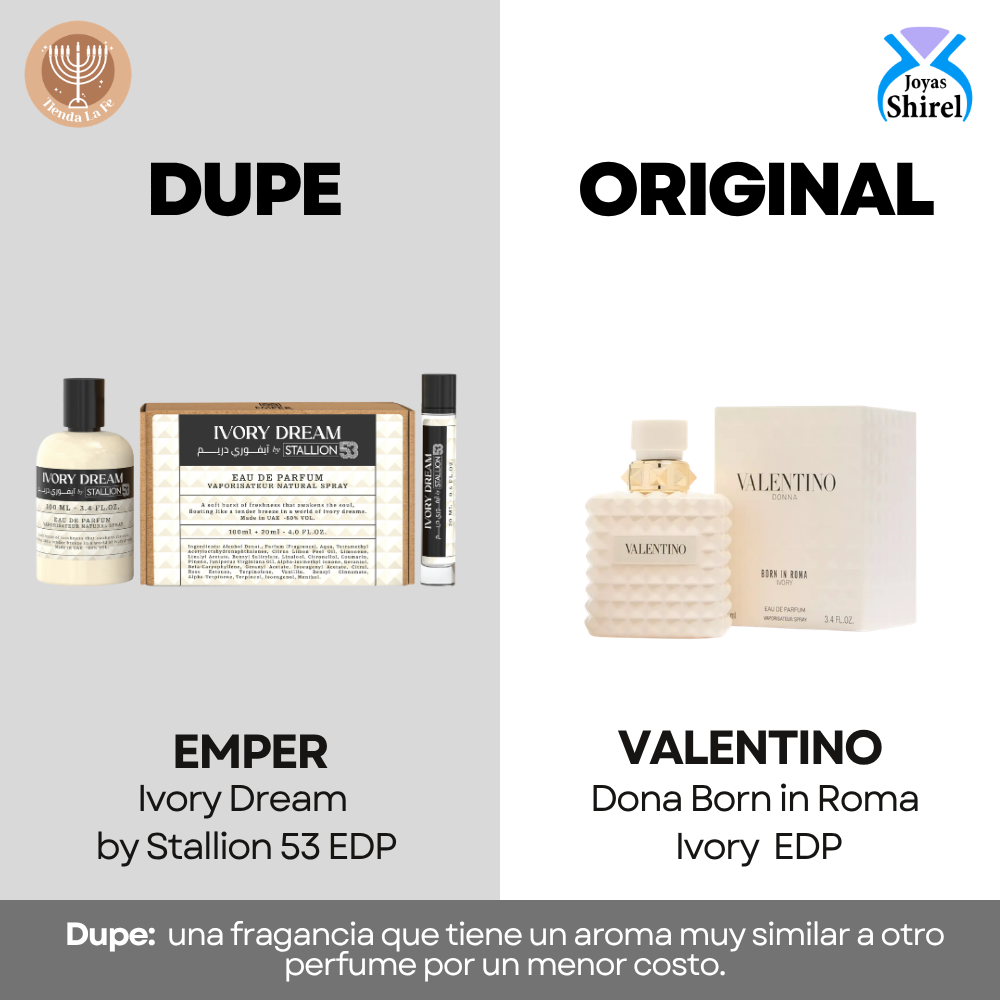 SET EMPER IVORY DREAM BY STALLION 53 EDP 100ML EDP 20ML (M) (DUPE DONNA BORN IN ROMA IVORY EDP)
