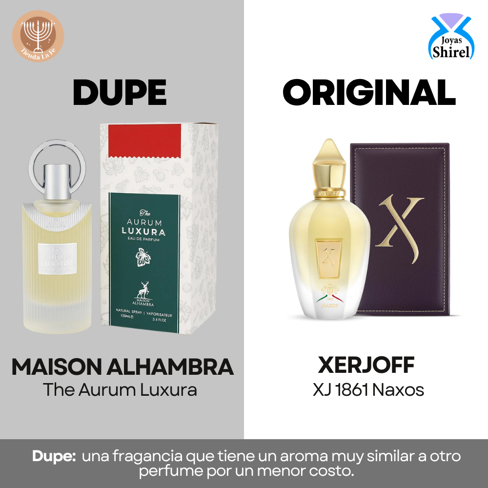 MAISON ALHAMBRA THE AURUM LUXURA EDP 100ML (U) (DUPE DE XERJOFF XJ 1861 NAXOS EDP)