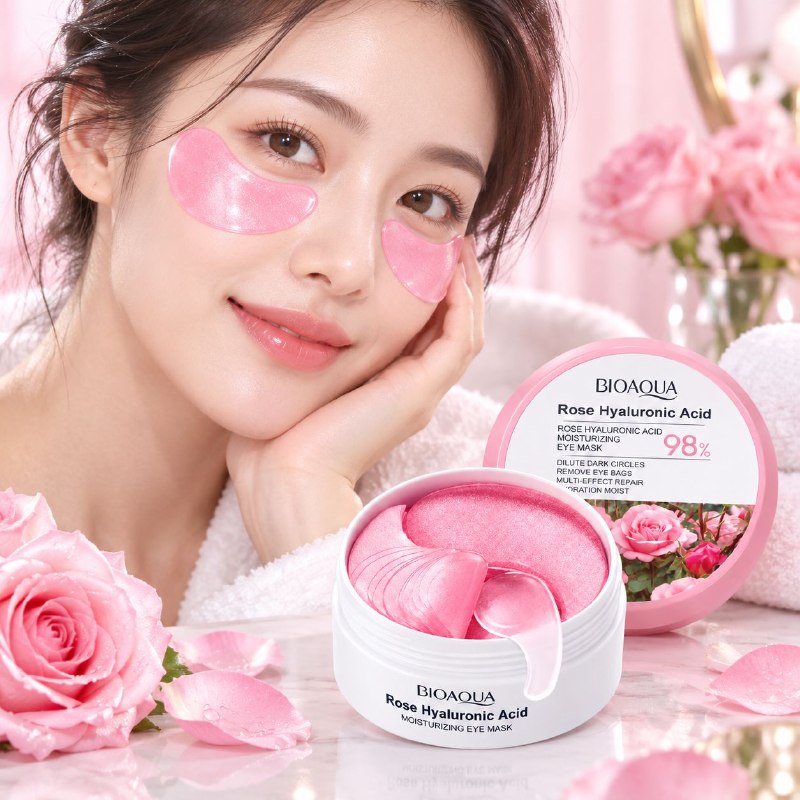MASCARILLA FACIAL EN PARCHES DE HIDROGEL PARA EL CONTORNO DE OJOS HIDRATANTES CON ACIDO HIALURONICO BIOAQUA 60PCS