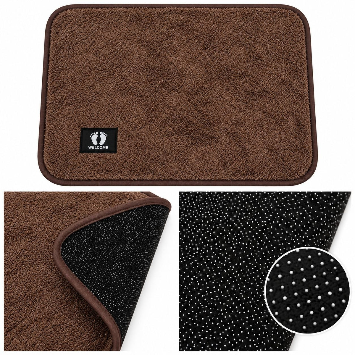 ALFOMBRA ANTIDESLIZANTE PARA BAÑO Y HOGAR BENELI HOME 58X38CM