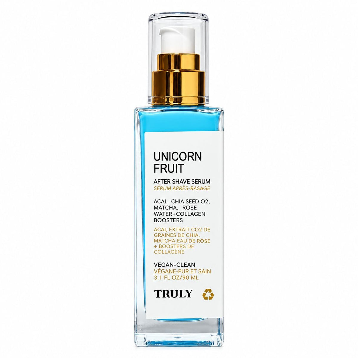 SUERO CORPORAL CALMANTE E HIDRATANTE PARA DESPUES DEL AFEITADO CON AROMA UNICORN FRUIT TRULY 90ML
