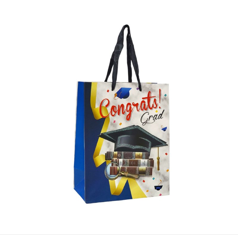 BOLSA DE REGALO GRADUACION PEQUEÑA 18X10X23CM