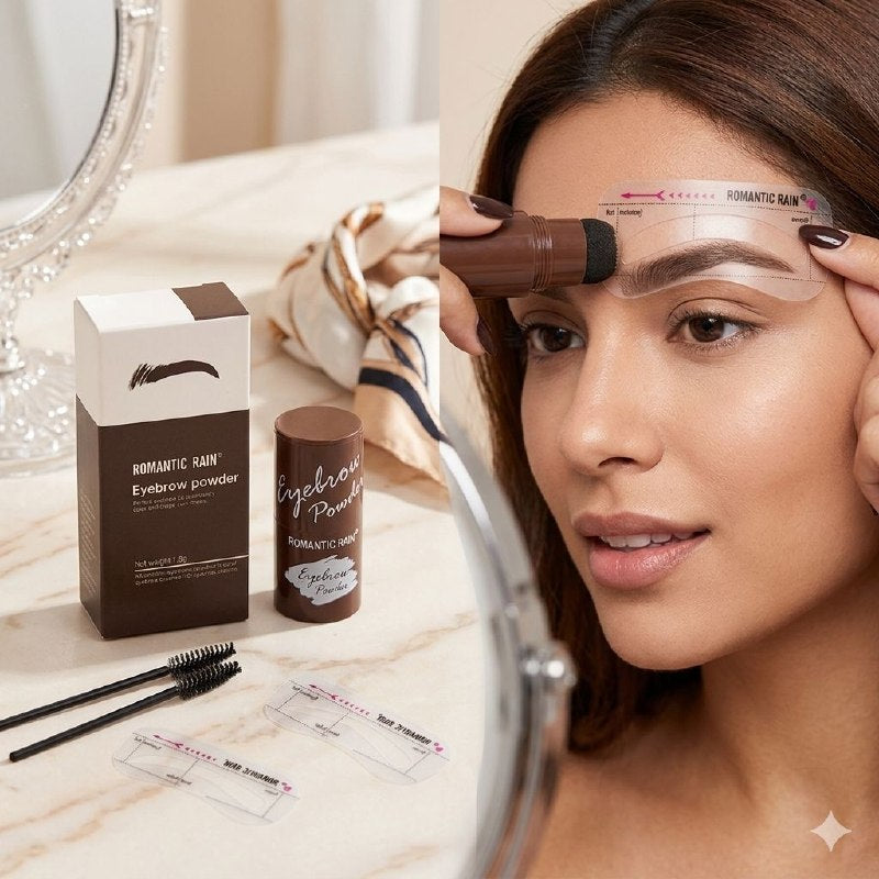 POLVO PARA CEJAS KIT DE CEJAS PERFECTO PARA DAR COLOR Y FORMA ROMANTIC RAIN 3 TONOS 1.8G