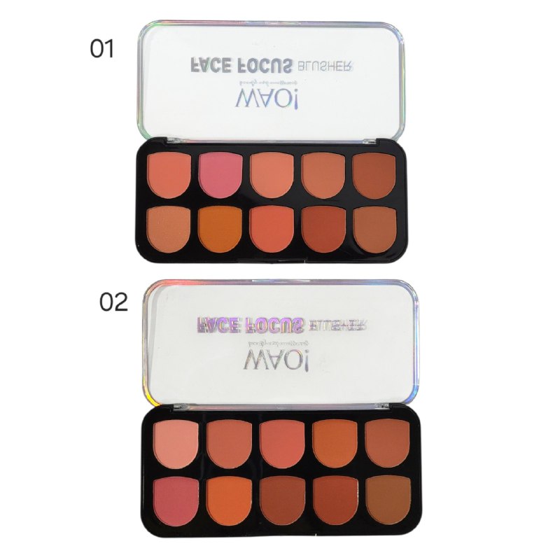 BLUSH EN PALETA 20 TONOS PIGMENTADO NATURAL WAO