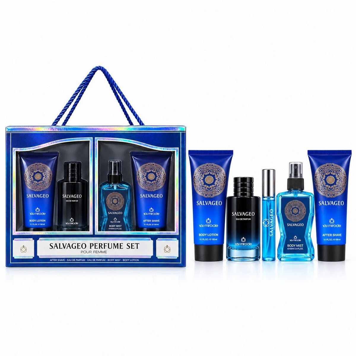SET YOU MIRADE SALVAGEO EDP 100ML AFTER SHAVE 150ML EDP 15ML BODY MIST 100ML CREMA CORPORAL 150ML (H)