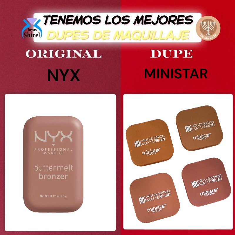 BLUSH MATTE DE ALTA DEFINICION DE LARGA DURACION MINNISTAR 8G (DUPE DE NYX)