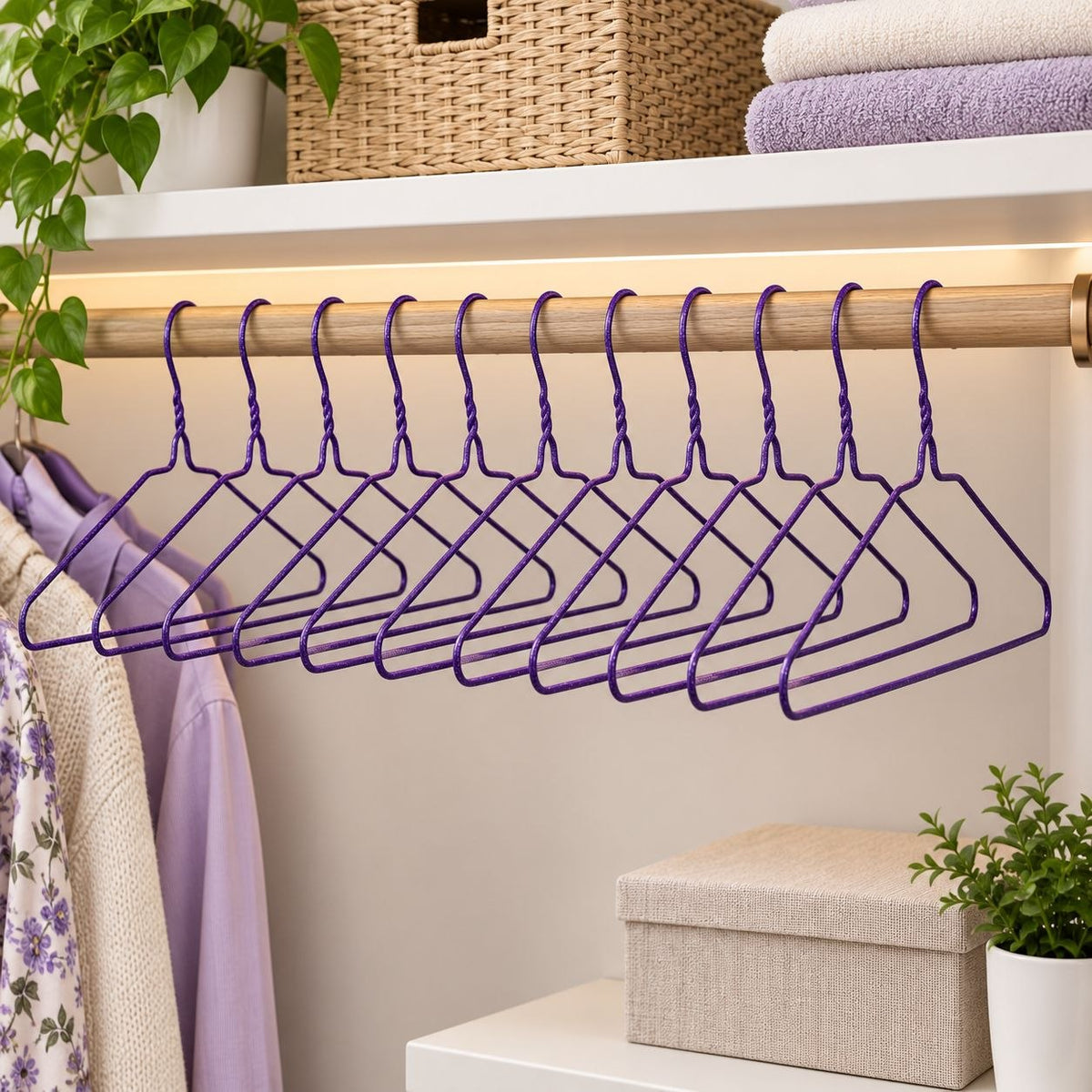 SET DE GANCHOS PARA ROPA BENELI HOME 10UND 40CMX20CM