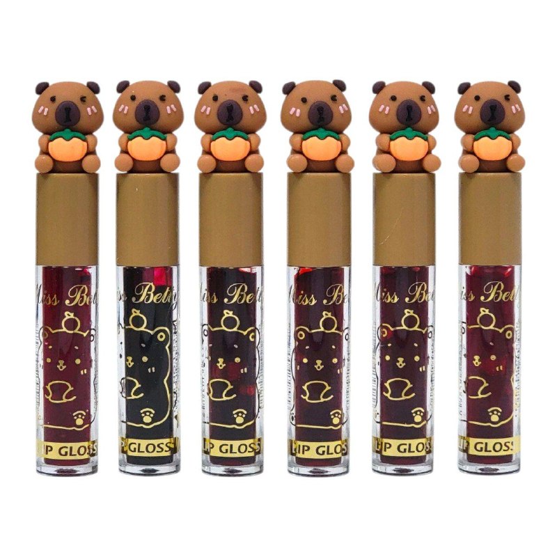 BRILLO LABIAL LIP A PRUEBA DE BESOS DURADERO FORMA CAPIBARA CAPYBARA MISS BETTY 8G
