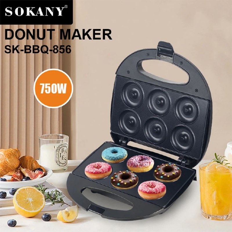 MAQUINA PARA HACER MINI DONAS SK-BBQ-856 SOKANY 23X24CM
