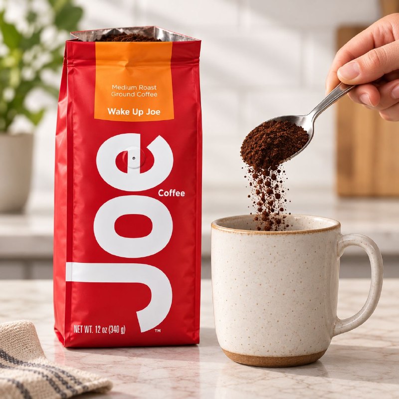 CAFÉ MOLIDO WAKE UP JOE TUESTE MEDIO SABOR EQUILIBRADO Y AROMÁTICO JOE COFFEE 340G 1 UND