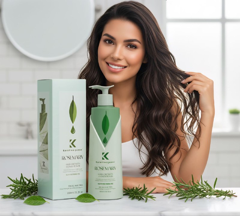 ACONDICIONADOR PARA EL CABELLO 800 ML DE ROMERO Y MENTA  PARA EL CRECIMIENTO DEL CABELLO, PROIMUEVE FUERTA, CRECIMIENTO, HIDRATACION Y REPARACION KERATINE QUEEN 800ML