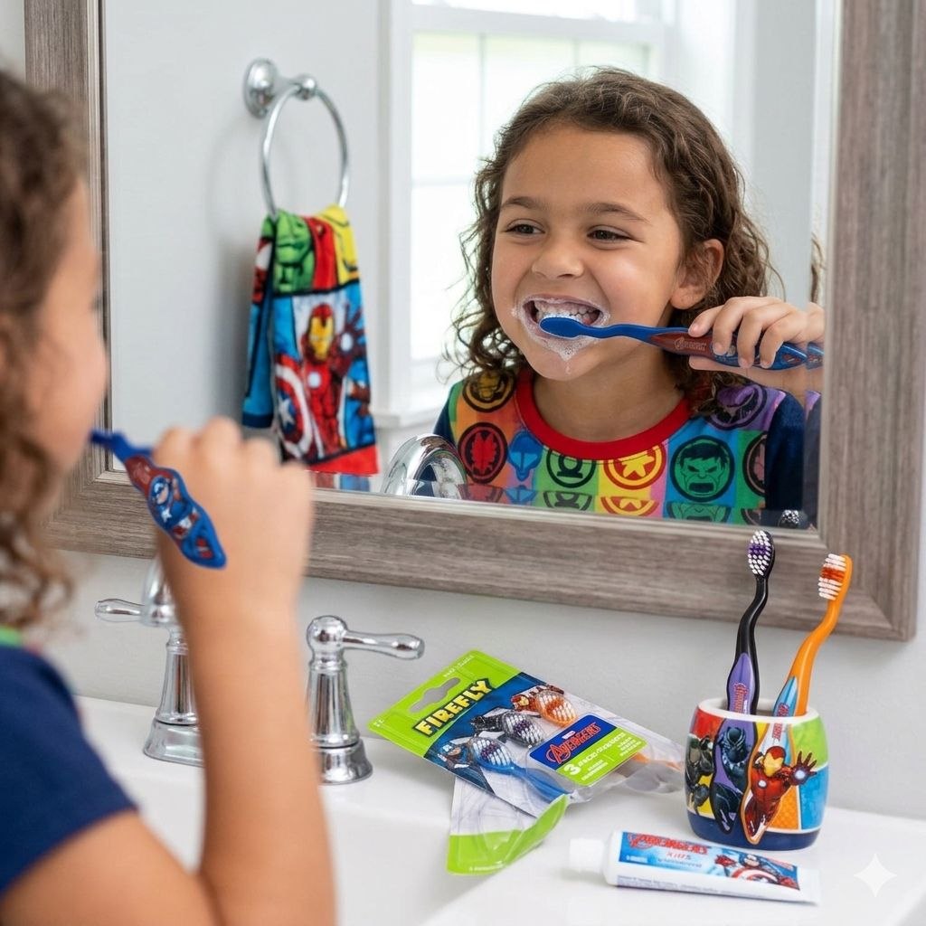SET DE CEPILLOS DE DIENTES PARA NIÑOS DE MARVEL AVENGERS 3UND FIREFLY